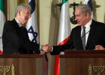 Iran hurting from sanctions, Italian premier says in Jerusalem