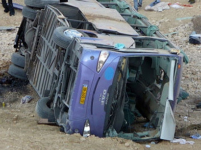 Bus overturns in Iran, four Azerbaijanis injured 