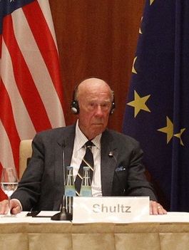 George Shultz against containment, backs quiet diplomacy with Iran