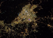 Mysterious blue oval light in satellite image of Tehran