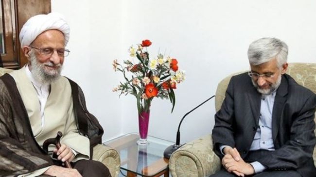 Jalili meets with top cleric Ayatollah Mesbah Yazdi