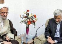 Jalili meets with top cleric Ayatollah Mesbah Yazdi