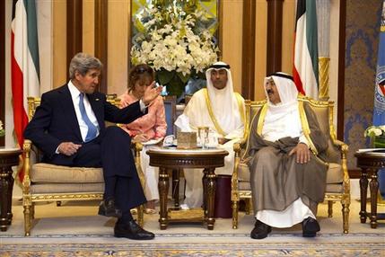 Kerry in Kuwait for talks on Syria, Iran