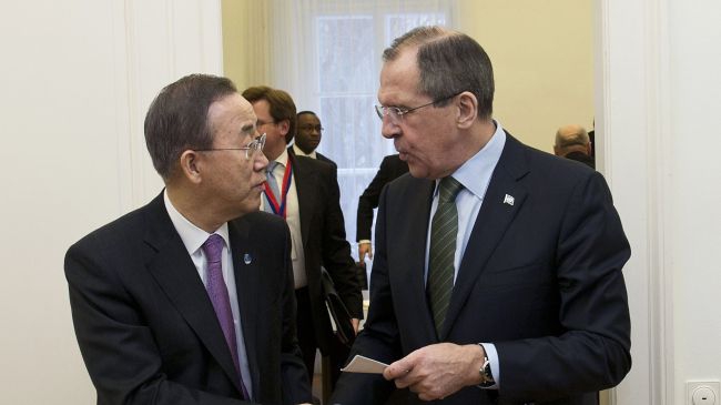 Russias Lavrov, UNs Ban discuss Syria turmoil in New York City