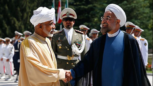 Irans president Rouhani officially welcomes Omani ruler