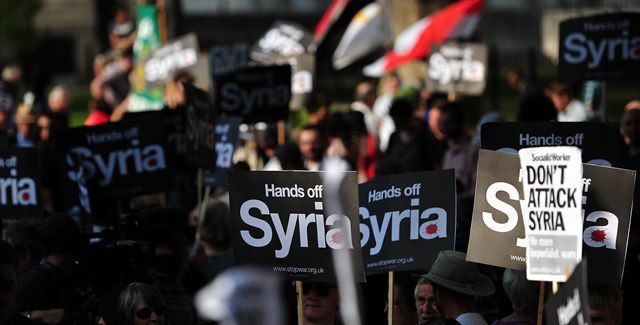 Demonstrations held in several countries against military action on Syria