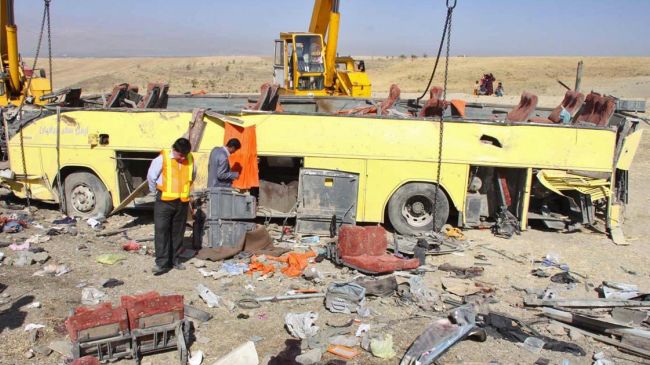 Scores perish in Iran bus collision