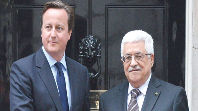 Mahmoud Abbas meets UK PM in London