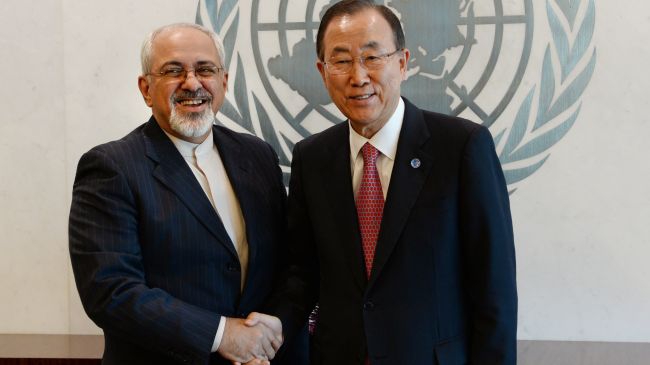 Iranian FM, UN chief discuss nuclear issue in New York
