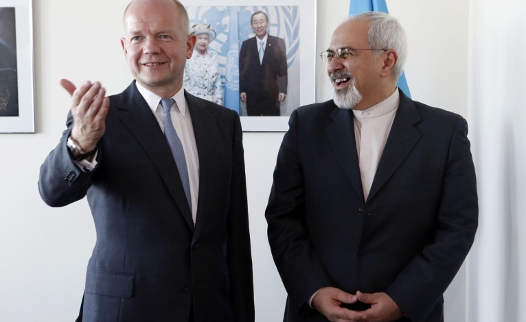 Irans Zarif meets with UKs Hague in New York