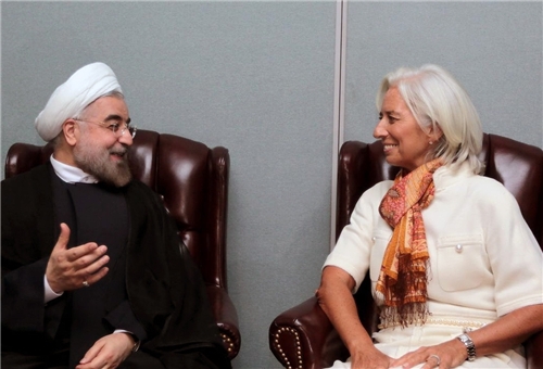Iranian president, IMF chief meet in New York