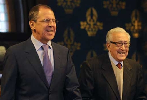 Lavrov, Brahimi agree to continue work on convocation of Geneva-2 Conference
