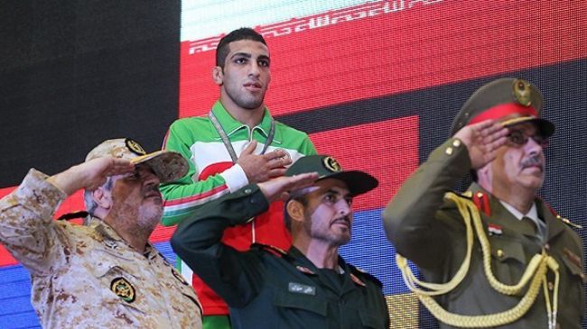 Iran freestyle wrestlers finish first in intl. military cup