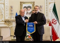 FIFA chief Blatter meets parliament speaker Larijani