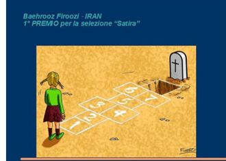Iranian cartoonist finishes first in Italian contest