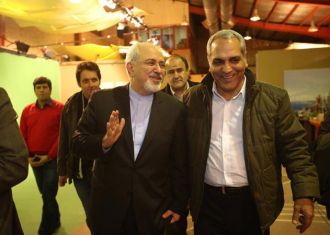 Irans man of diplomacy Zarif visits comedy king Modiri