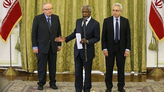 Ex-Syria envoy Annan says Iran should play regional role