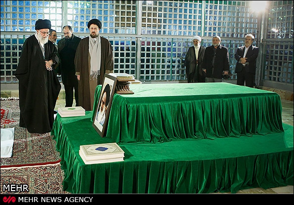Supreme Leader at late Imam mausoleum