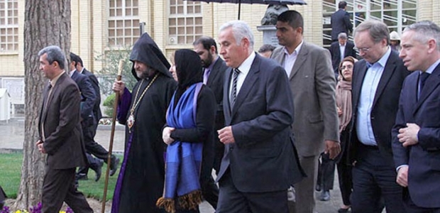 EU foreign policy chief visits Armenian cathedral in Iran