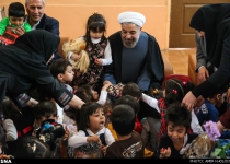 Photos: Iran president Rouhani visits Nursery & Juvenile Welfare Centeron 1st day of Nowruz   <img src="https://cdn.theiranproject.com/images/picture_icon.png" width="16" height="16" border="0" align="top">