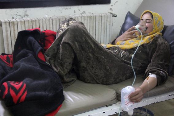 Syria opposition claims has evidence of chlorine gas attack