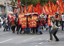 Riot police clash with May Day protesters in Istanbul