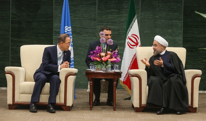 Iran president, UN chief discuss global developments