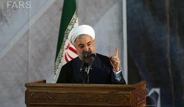 Iranian president blasts trans-regional states for supporting takfiri groups in region