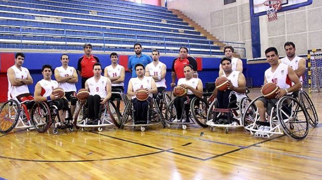 Iran wheelchair b-ballers suffer defeat against Britain