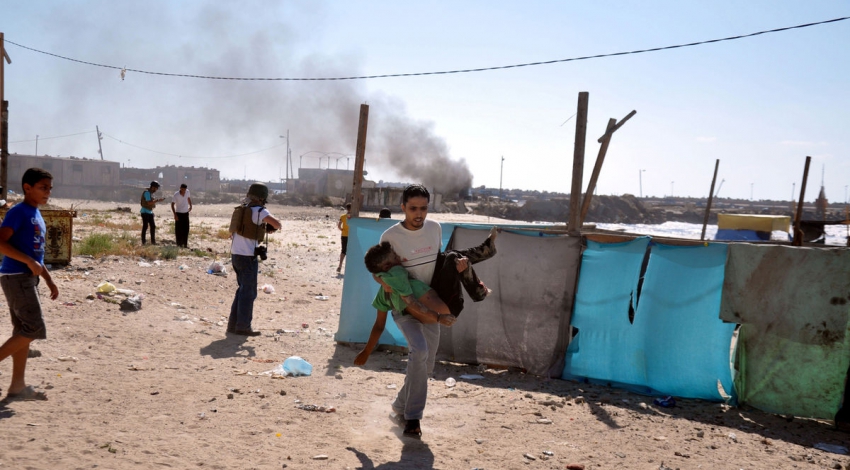 Bloody scenes haunt children as bombs fall in Israel-Gaza fight