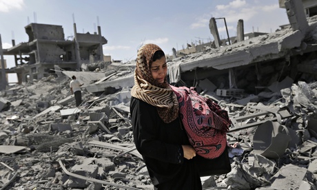 A pause in the bombing by Israeli forces  and the ruins of Gaza are laid bare