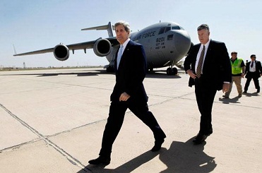 9 killed in 3 bombings as Kerry arrives in Baghdad