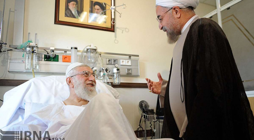 Rouhani visits Leader at hospital for 2nd time