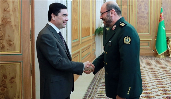 Turkmen president calls for broadening of defense cooperation with Iran