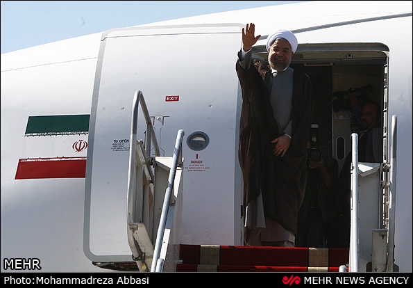 Iranian president leaves for New York
