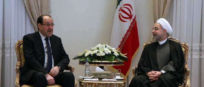 President Rouhani, Al-Maliki confer