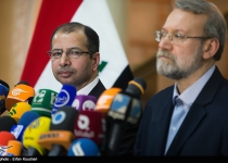 Majlis speaker meets Iraqi counterpart in Tehran, discuss ties