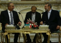 Turkish FM meets parliament speaker Larijani