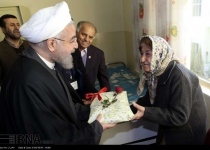 President Rouhani visits elderly Christians at nursing home