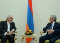 Zarif meets with Armenian president