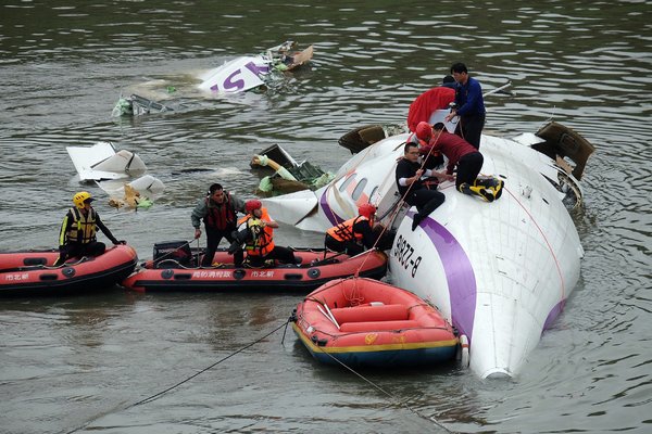 Passenger plane crashes into river in Taiwan with 58 aboard