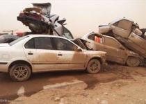 Chain road accidents due to Khuzestan