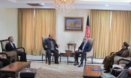 Vice-president meets Afghanistan chief executive