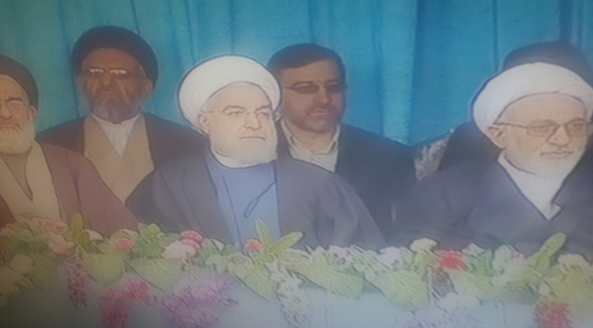 President Rouhani in religious capital of Iran
