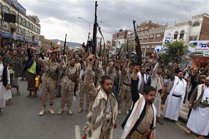 Warships move in key strait as airstrikes widen in Yemen