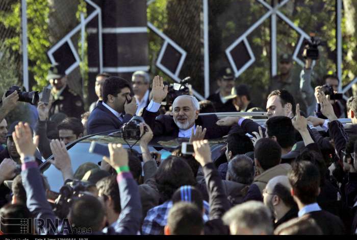 Zarif arrives back home in Tehran