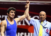 Irans Greco-Roman wrestler Taheri wins gold in Asian Championships