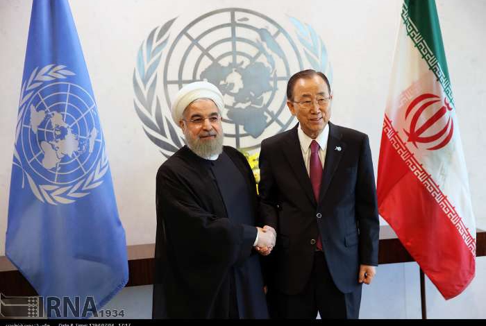 Irans president, UN chief meet in New York