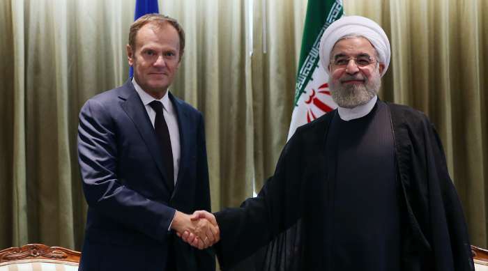 President Rouhani meets European Council President in New York