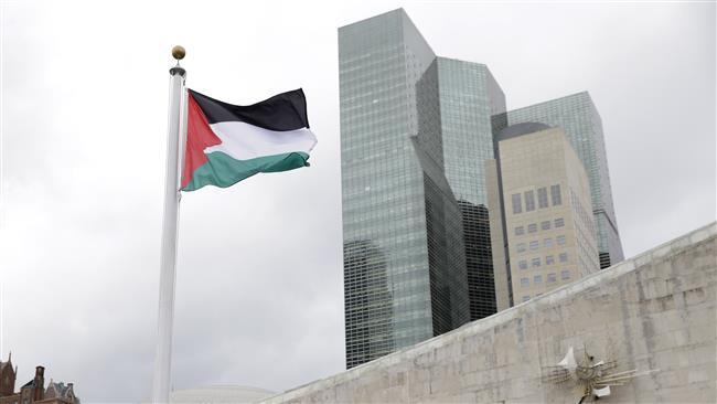 Palestine flag raised at UN headquarters for first time